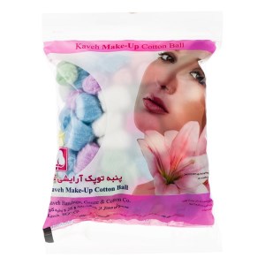 پنبه توپک گل سفید 100 گرمی کاوه