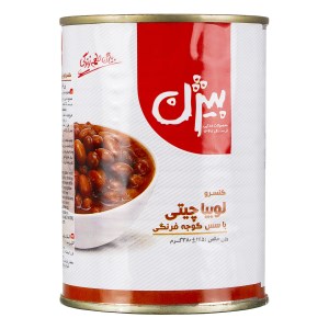 کنسرو لوبیا چیتی با سس گوجه فرنگی 380 گ بیژن