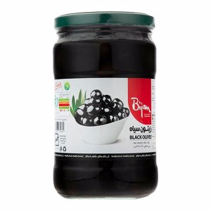 زیتون شور شیشه سیاه با هسته 680 گ بیژن