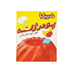 پودر ژله موز توت فرنگی شیابا