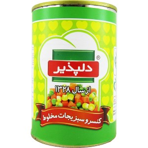 کنسرو سبزیجات 420 گرمی دلپذیر