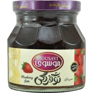 مربای توت فرنگی 320گ شیشه ای الیزابت موسوی