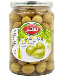 کنسرو زیتون شور 640گ سحر