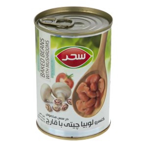 خوراک لوبیا چیتی با قارچ 420 گ سحر