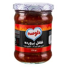 سس فلفل پرورده شیشه 230 گرمی دلوسه