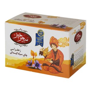 چای سیاه کیسه ای زعفرانی 24 ع سحر خیز