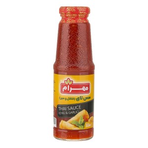 سس سیر و فلفل تای 320 گرمی شیشه ای مهرام