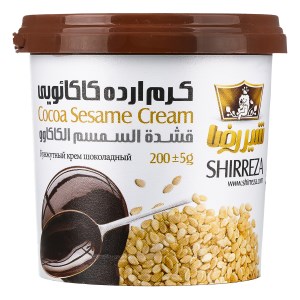 کرم ارده شکلاتی 200 گرمی شیررضا