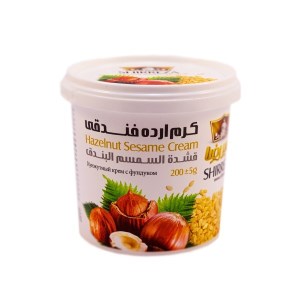 کرم ارده فندق 200گ شیر رضا