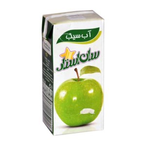 ابمیوه سیب 200م سان استار
