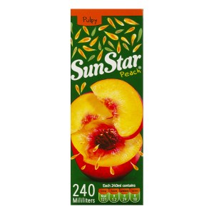 ابمیوه هلو پالپی 240 میل سان استار