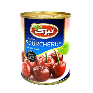 کمپوت البالو قوطی 380 گ تبرک