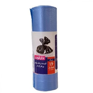 کیسه زباله ابی بزرگ16برگ 70*85دارکوب