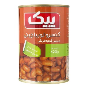 کنسرو لوبیا چیتی 420 گرمی پیک
