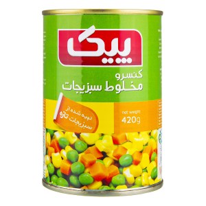کنسرو مخلوط سبزیجات 420 گ پیک