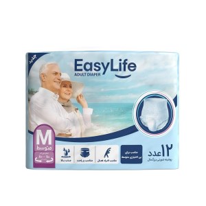 پوشینه بزرگ سال متوسط 12 عددی شورتی ایزی لایف*