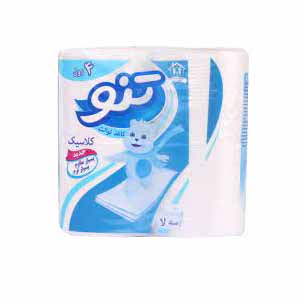 دستمال 4 رول توالت تنو