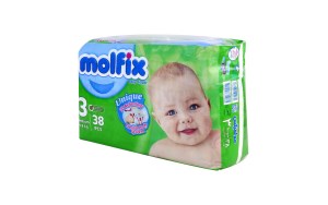 پوشک سایز 3 تعداد زیاد مولفیکس