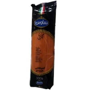 ماکارونی رشته ای 2/1 گوجه ای 500گ ساوین