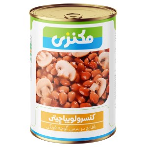 کنسرو لوبیا با قارچ 380 گرمی مکنزی