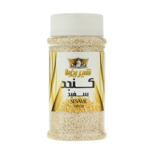 کرم کنجد ساده شیشه 200گ شیر رضا