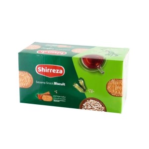 بیسکوییت عصرانه کنجدی 1100 گرمی شیررضا