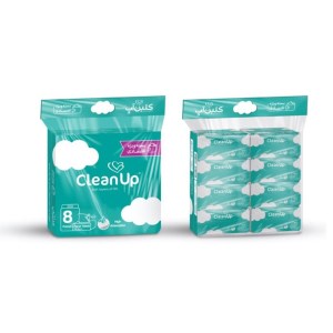 دستمال اقتصادی 250برگ طرح ابر 8 عددی کلین اپ*