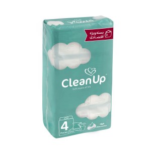 دستمال 250 برگ طرح ابر بسته 4 عددی کلین اپ*