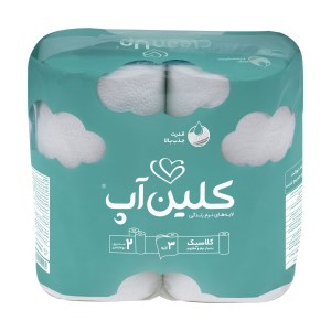 دستمال حوله 2 رول طرح ابر کلین اپ*